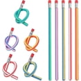 thumbnail image 1 of Children's Colorful Flexible Pencils Flexible Soft Pencil With Eraser, Pack Of 20, 1 of 5