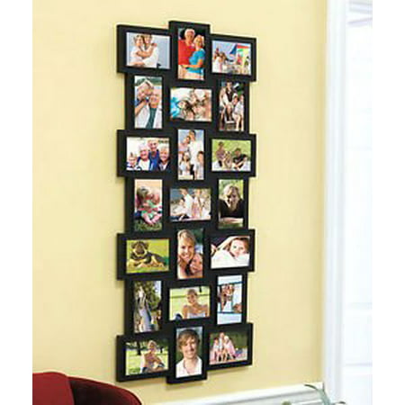 21 Photo Collage Picture Frame Over 3' Tall Hangs Horizontally & Vertically (Best Way To Hang Photos)