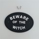 thumbnail image 4 of 2 señales de advertencia negra, decoración de carteles de Halloween para coronas, licencia ovalada de atención con decoración DYNWAVEMX CUIDADO CON LA MUESTRA DE WITCHL WALL, 4 of 8