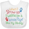 thumbnail image 3 of Inktastic Lacrosse Player Like Daddy Boys or Girls Baby Bib, 3 of 4