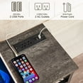 thumbnail image 6 of VECELO Console Table with 2 Outlet and 2 USB Ports, 39.4" Narrow Sofa Table for Entryway, Hallway, Foyer, Living Room, Charcoal Gray, 6 of 8