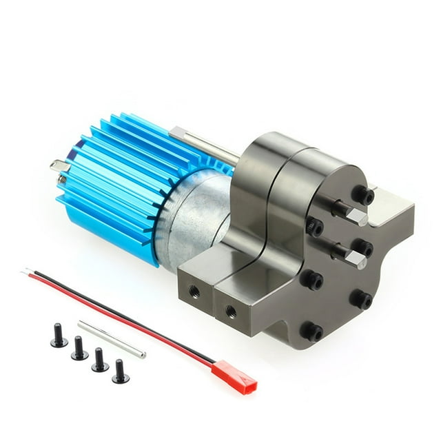 Boîte de Vitesses Universelle en Alliage d'Aluminium (Titanium) - 85mm*52mm*40mm, Compatible avec Modèles MN, WPL, JJRC RC, Inclut un Ensemble d'Accessoires, Options de Couleur Rouge/argent/bleu Disponibles