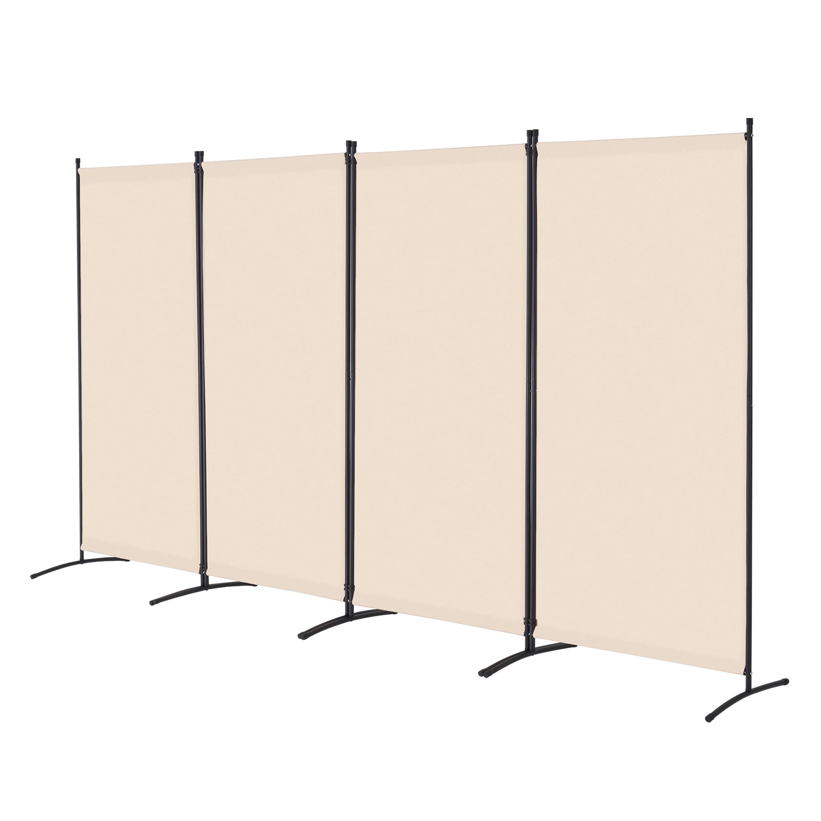 KFFKFF Area Separator, Quadruple Panel Space Divider, Collapsible Seclusion Screen and Detachable Space Divider for Room Segregation, Self-supporting Area Partitions for Workspace, Sleeping Area