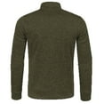 AnuYalue Mens Casual Sheer Fleece Sweaters Trendy Banded Collar Quarter