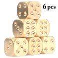 thumbnail image 2 of 6PCS Game Dice Creative Round Corner Brass Fashion Metal Dice Table Game Dice, 2 of 6