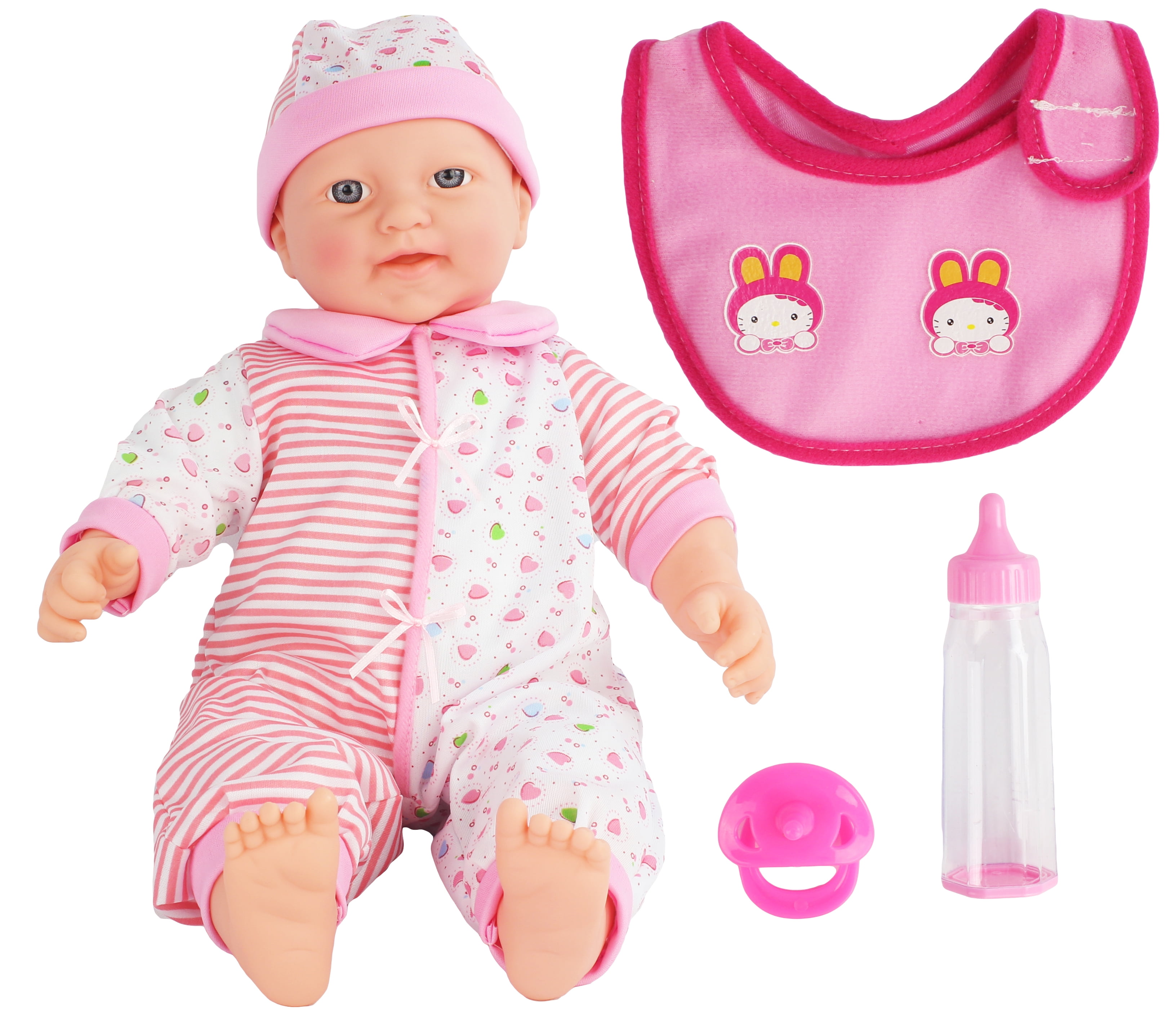 17" Battery Operated Pretend Play Toy Baby Doll Baby Sounds, Soft