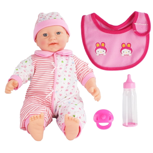 17" Battery Operated Pretend Play Toy Baby Doll Baby Sounds, Soft