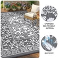 thumbnail image 6 of Soonbuy 10x14 FT Outdoor Rug, Waterproof Reversible Plastic Straw Outdoor Patio Rug, Botanical Grove Vintage Cottage Outdoor Area Rug Carpet for RV, Deck, Picnic, Beach, Backyard, 6 of 8
