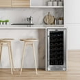 thumbnail image 2 of Whynter BWR-308SB 15" Built-In 33 Bottle Undercounter Stainless Steel Wine Refrigerator with Reversible Door, Digital Control, Lock, and Carbon Filter, 2 of 6