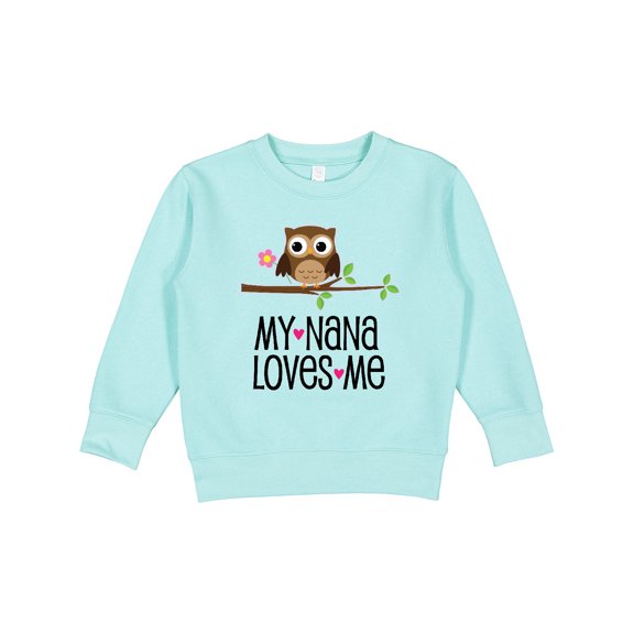 Inktastic My Nana Loves Me Owl Toddler Sweatshirt