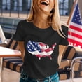 thumbnail image 2 of Pimfylm 4th of July Shirt Women's Casual Printing O-Neck Loose Short Sleeve T-Shirt Pullover Tops(Black,XL), 2 of 4