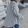 thumbnail image 5 of DailyTrove Women's Plaid Mid - Length Coat, Long Sleeve, Winter Outdoor & Office Wear, Warm Wool Blend, Plus Size Friendly, 5 of 6