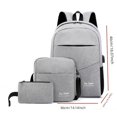 thumbnail image 4 of 3pcs Backpack Crossbody Bag And Pen Bag Set, Men's Backpack Fashion Trendy Backpack, Casual School Bag Computer Bag, Simple Business Laptop Bag, Students Notebook Bag, Large-capacity Travel Bag, 4 of 5