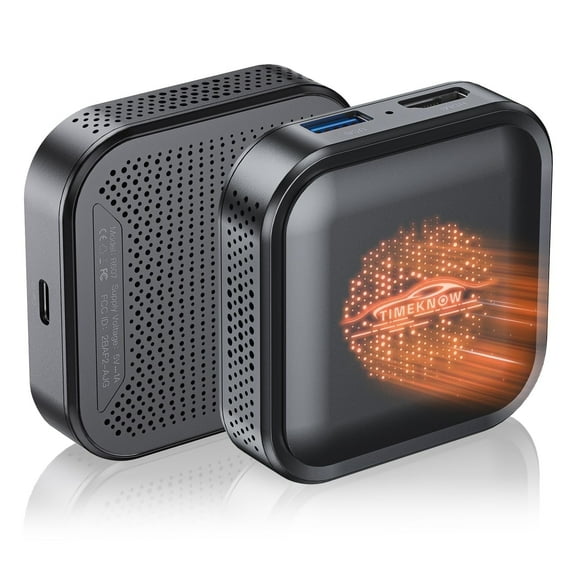 3-in-1 Wireless CarPlay Adapter & Android Auto Wireless Adapter, Plug & Play, Easy Setup, Supports Netflix, YouTube, and More for Cars with OEM Wired CarPlay/Android Auto