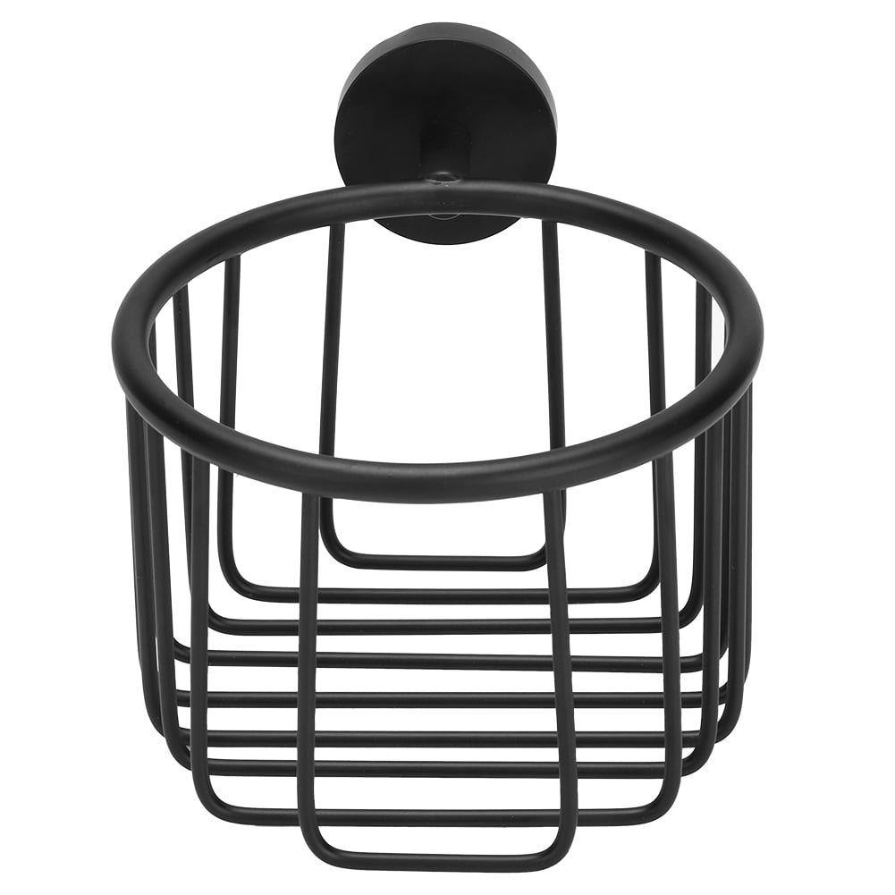 Wall Mounted Toilet Paper Holder Basket Roll Tissue Holder Home Hotel Bathroom AccessoriesBlack 14x10cm