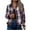 Purple, variant on ZVNAΖH Womens Full Zip Up Bomber Jacket Elegant Plaid Baseball Jacket Light Weight Slim Fit 2025 Fall Fashion Short Outerwear