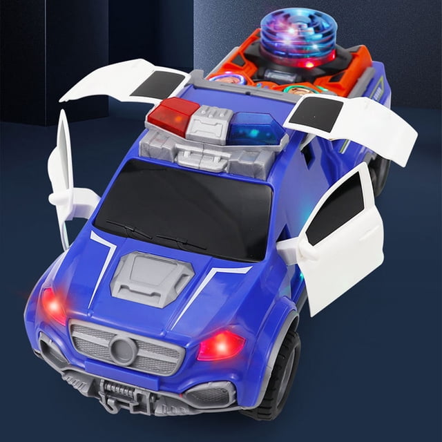 Coche De Juguete Para Niños, Con Pilas, Luces Coloridas Deslumbrantes, Juguete Para Coche Con Sonido Ligero, Rendimiento De Acrobacias, Apertura Automática De Puerta, Rueda