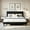 Black, variant on Zerduos Queen Size Bed Frame with Headboard, Fully Upholstered Mattress Foundation Bedframe, Wooden Slats Support, No Box Spring Needed, Black