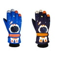 thumbnail image 5 of Guantes de invierno A prueba de viento Cola Impermeable Azul Guantes de esquí, 5 of 5