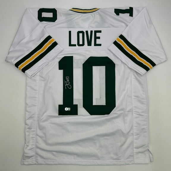Autographed/Signed Jordan Love Green Bay White Football Jersey Beckett BAS COA