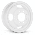thumbnail image 2 of For 2007-2025 Ford E-350 DRW 16 Inch Powder-Coated White Steel - Genuine OEM Rim - Road Ready Van Wheel, 2 of 9