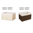 thumbnail image 3 of Youkk Carefully Handcrafted Rattan Storage Basket - Durable Friendly Woven Rattan Woven Desktop Organizing Convenient Rattan Sorting Beige 31x21x15, 3 of 9