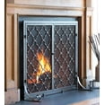thumbnail image 2 of Plow & Hearth Small Geometric Screen with Doors, 38"W x 31"H - Pewter, 2 of 3