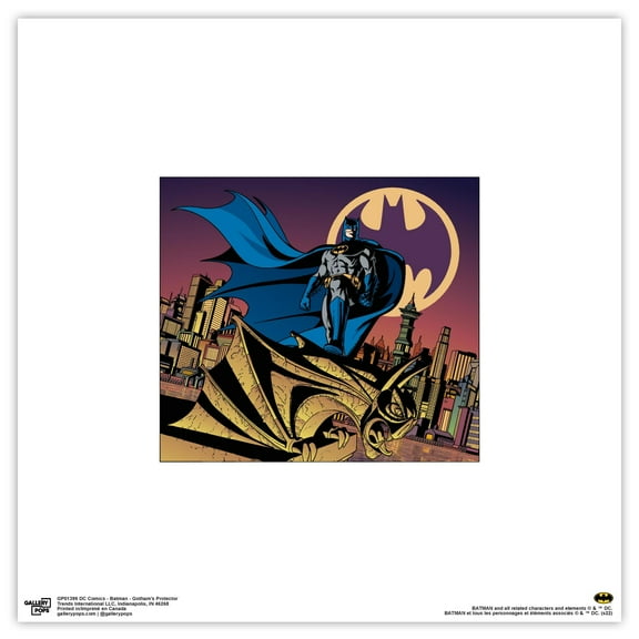 Gallery Pops DC Comics Batman - Gotham's Protector Wall Art, Unframed Version, 12" x 12"