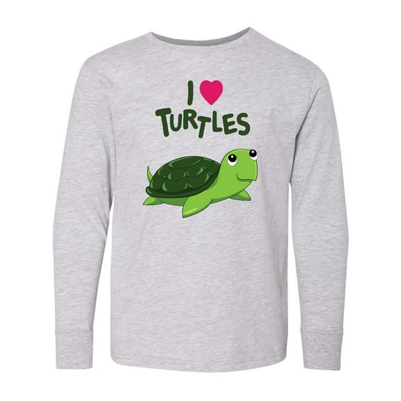 Inktastic I Love Turtles Long Sleeve Youth T-Shirt