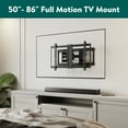 onn. Ultraslim Full Motion TV Wall Mount for 50" to 86" TVs, up to 20