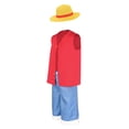 thumbnail image 5 of Disfraz de Luffy para cosplay, pieza de anime, abrigo, pantalones, sombrero para niños, ropa de playa, fiesta de carnaval, Halloween, juego de rol, 5 of 5