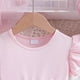 thumbnail image 5 of Vestido sin mangas de cuello redondo para niñas, vestido sin mangas con botones finos, falda francesa ceñida con volantes en la cintura, falda de poliéster para niñas, 5 of 5