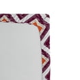 thumbnail image 2 of Ambesonne Geometric Fitted Sheet, Triangles Art Print, Twin Size, Plum Marigold White, 2 of 2