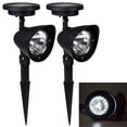 thumbnail image 3 of Lampara De Pared Focos solares Césped al aire libre 4LED Energía Paisaje Jardín Camino Lámparas 2pcs Likrtyny Para estrenar, 3 of 8