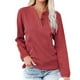 thumbnail image 1 of Blusas de Mujer Blusas de Manga Larga Botones de Color Sólido Casuales Camisa Suelta Con Cuello en V Top Odeerbi  ODB184184, 1 of 9