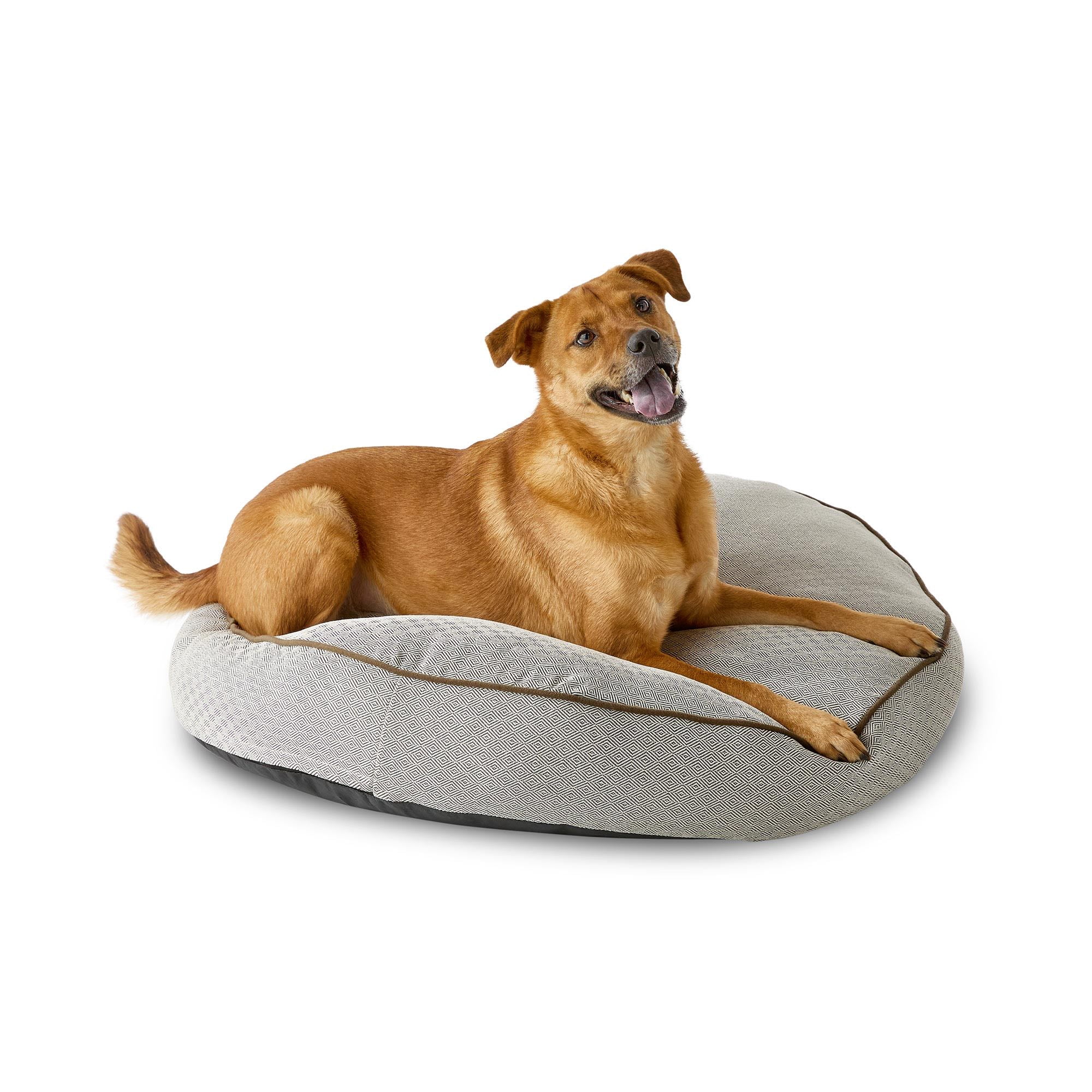 Vibrant Life Large Round Dog Bed, Gray, 36" x 36"