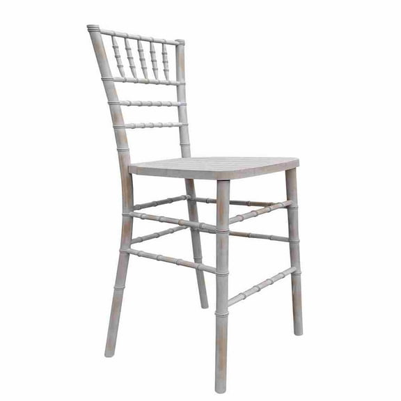 White Distressed WoodGrain™ Chiavari Barstool by Chivari