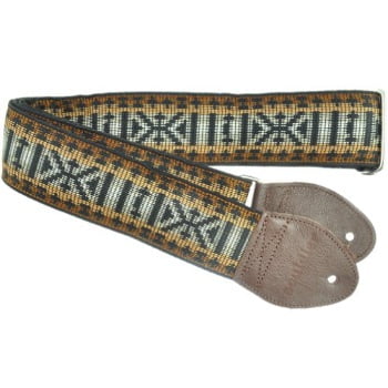 Souldier GS0886BK02WB Custom USA Handmade Zapata Guitar Strap - Brown/Black