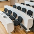 thumbnail image 2 of Patiojoy Set of 5 Conference Room Chairs Stackable Guest Chairs with Upholstered Back & Seat, 2 of 10