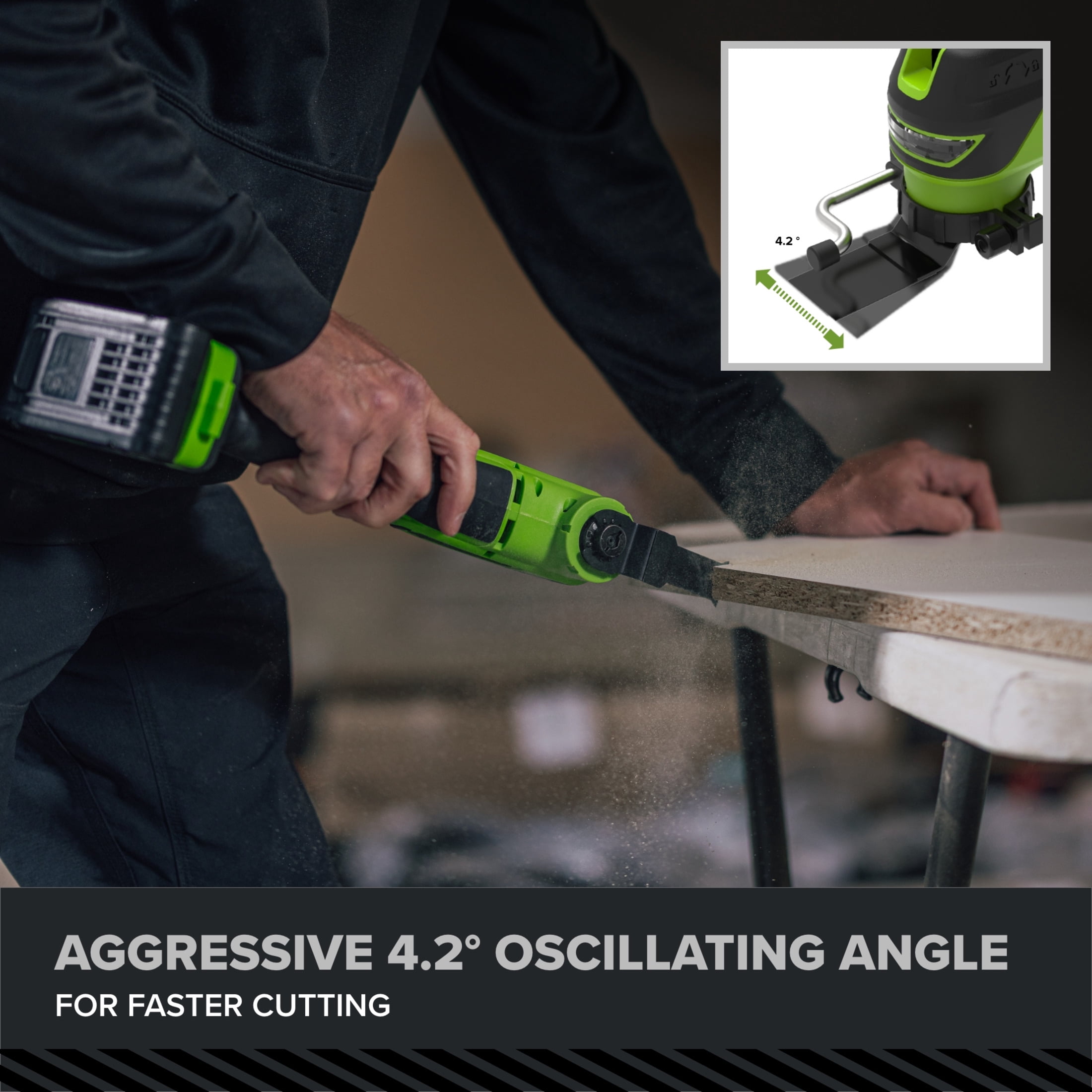 Greenworks Pro PowerAll 24V Oscillating Multi-Tool, with Plunge