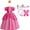 Hotpink outfits, variant on FYMNSI Kids Girls Peach Princess Costume Dress Pink Princess Dress Donkey Kong Costume Dress Outfits with Crown 5-6 Years Pink