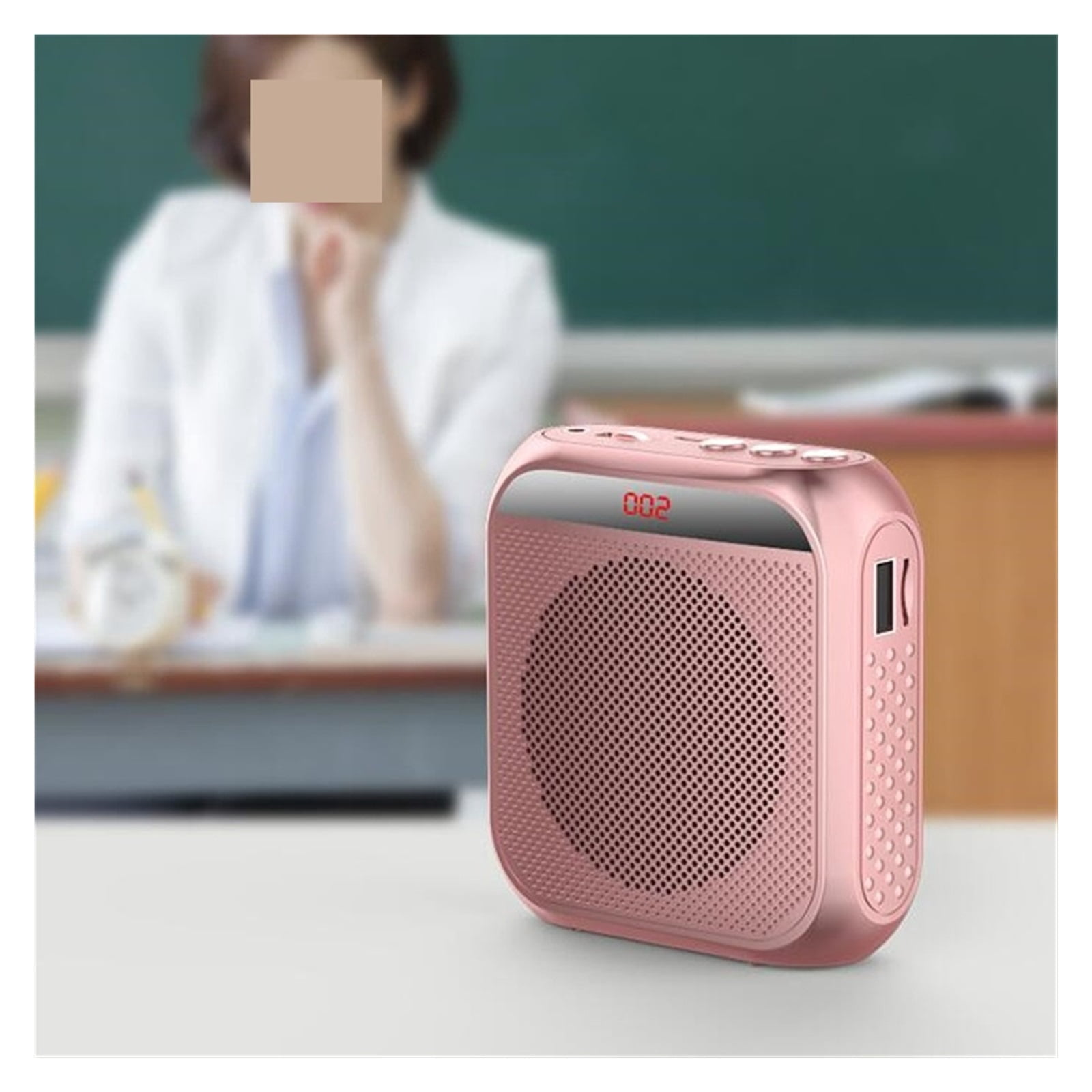Voice Amplifier Megaphone Audio Speaker With Microphone Rechargeable Ultralight Loudspeaker With Mini LCD Screen For Teacher ,Easy to Operate
