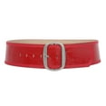 thumbnail image 1 of Women's 3" (75 mm) Wide Oval Tone-on-tone Stitching Edged Contour Belt, 1 of 2
