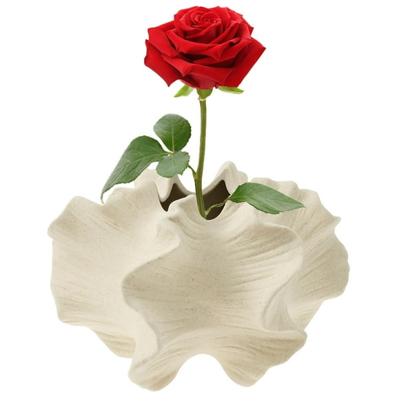 Irregular Flower Vase Modern Creative Ceramic Flower Vase Decorative Stylish Floral Container for Living Room Office Decor