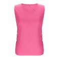 thumbnail image 2 of AherBiu Tank Tops for Women Stretch V Neck Sleeveless Ruched Slim Fitted Summer Tanks Going out Tops, 2 of 3