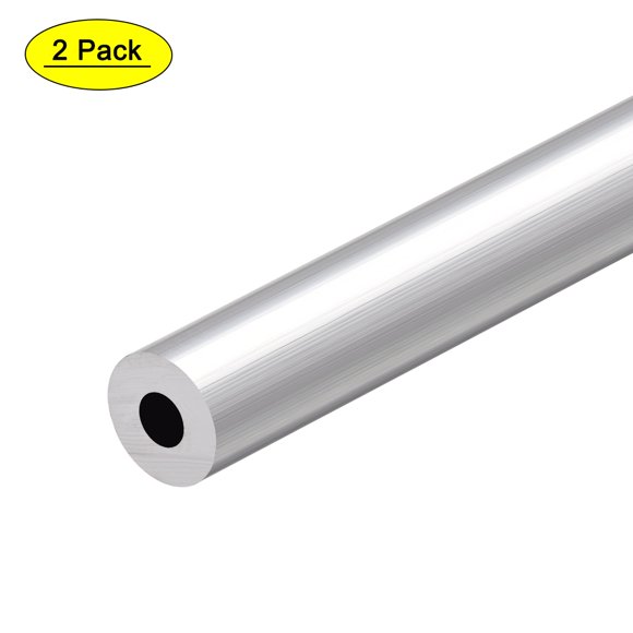 Unique Bargains 6063 Aluminum Round Tube 17mm OD 7mm Inner Dia 300mm Length Seamless Aluminum Straight Tubing 2 Pcs