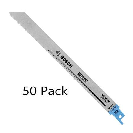 

Bosch 25 Pack of Genuine 9-Inch 18T Metal Cutting Recip Saw Blades # RM918B-50PK