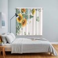 thumbnail image 3 of Spring Sunflower Kitchen Curtains Window Panels, Garden Botanical Leaves Butterflies Insulated Window Treatment Curtain, Grommet Curtains for Bedroom/Living Room/Bathroom, 2 Piece 42"Wx63"L, 3 of 8