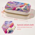 thumbnail image 5 of Rainbow Unicorn Velvet Necklace Holder: Portable Travel Organizer Box with Removable Compartment - Great Gift for Any Occasion, 5 of 7