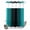Turquoise Black, variant on No Hook Shower Curtain, Teal Black Ombre Shower Curtains for Bathroom with See Through Top Window, Gradient Contemporary Abstract Art Waterproof & Washable Bath Curtain Narrow 54"x78"